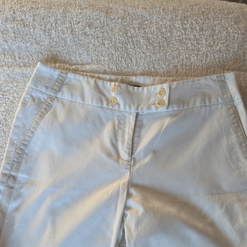 Kenneth Cole Ivory Button-Front Trousers